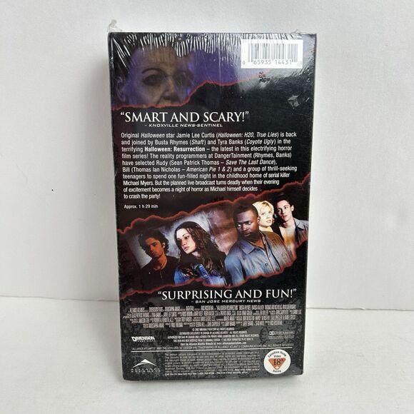 Halloween Resurrection Screener VHS Demo Tape Horror Slasher SEALED - Picture 2 of 6